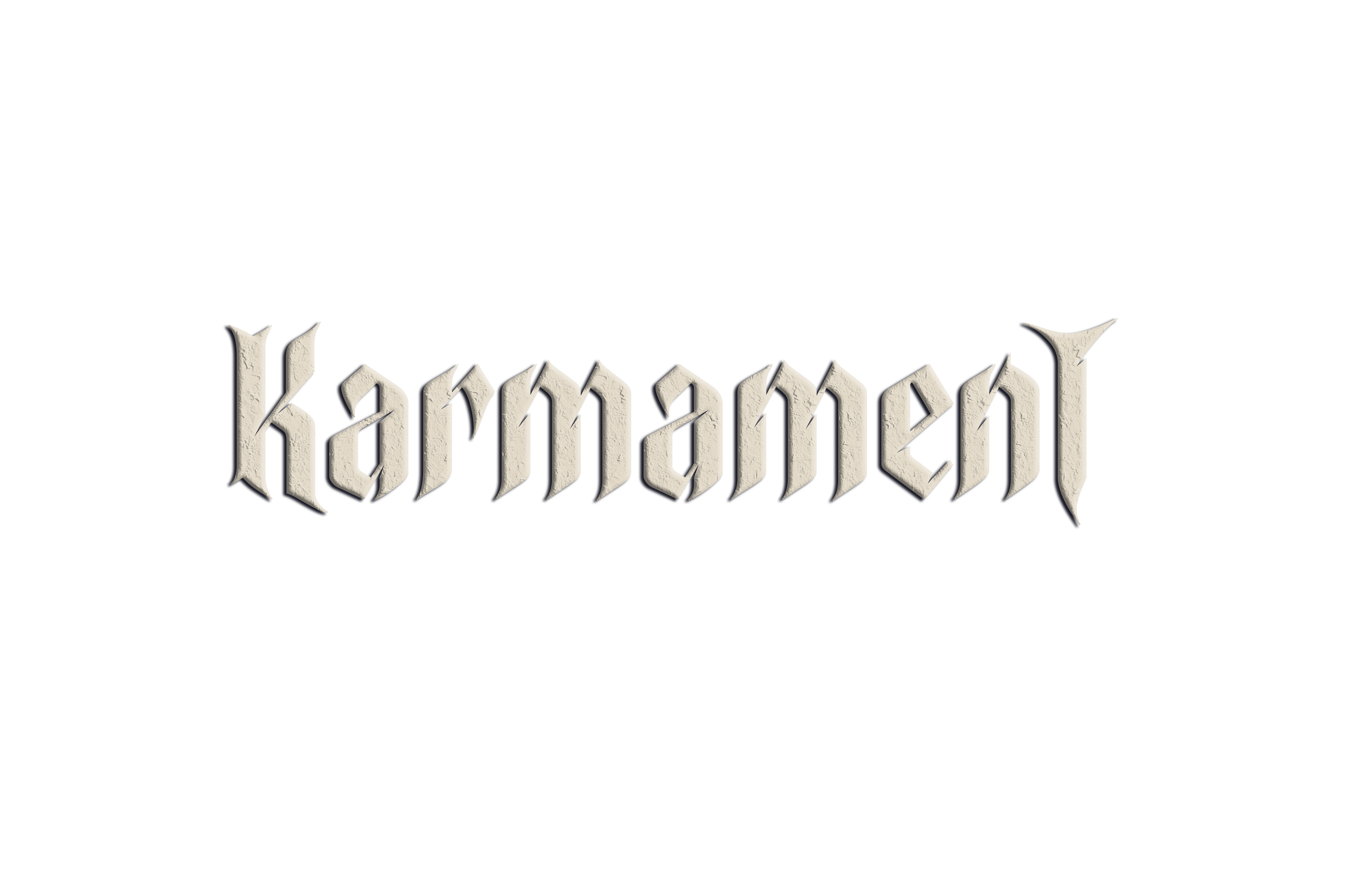 White Karmament logo with transparent background